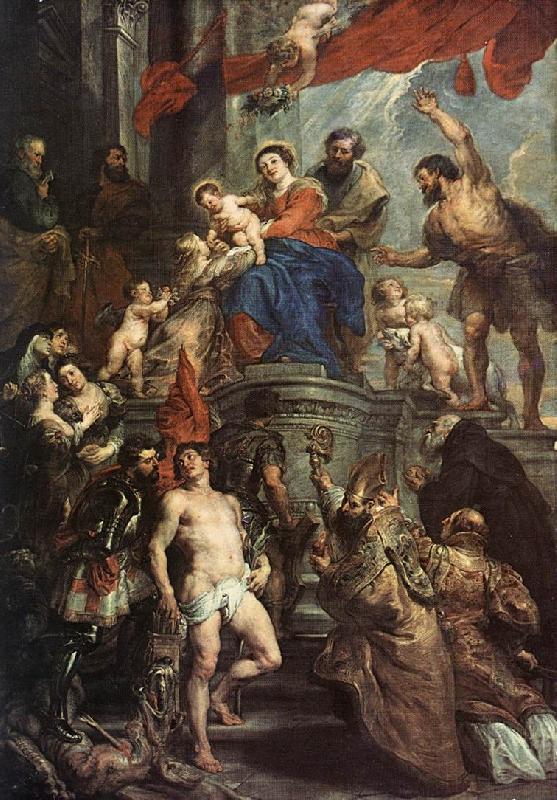 RUBENS, Pieter Pauwel Madonna Enthroned with Child and Saints